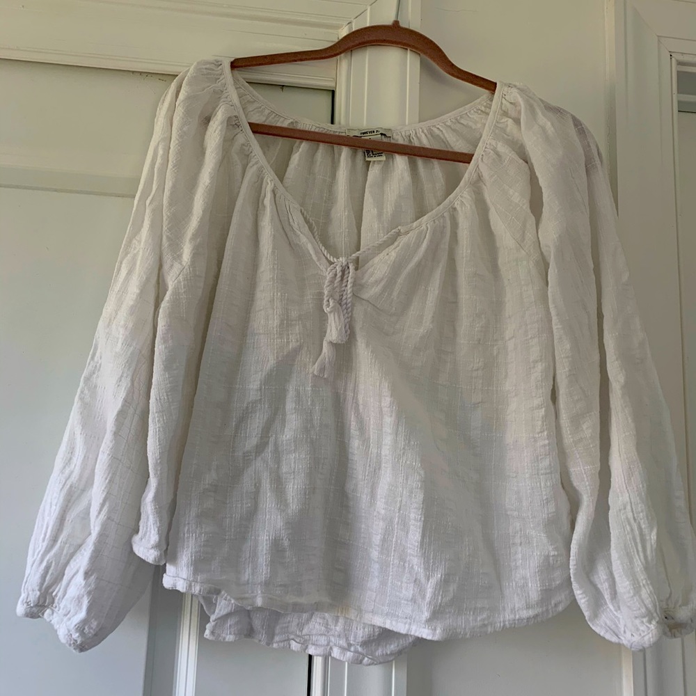 Off the shoulder linen top